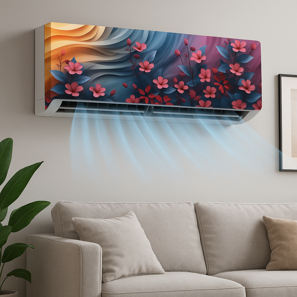 Shopper52 Decorative Wallpaper Sticker for AC Air Conditioner Home and Office