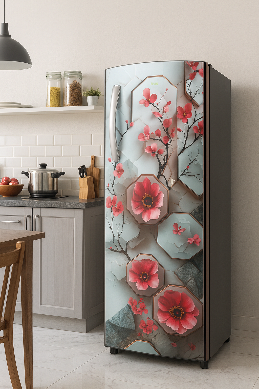 Shopper52 Decorative Wallpaper for Fridge Refrigerator Home and Office Fridge Stickers