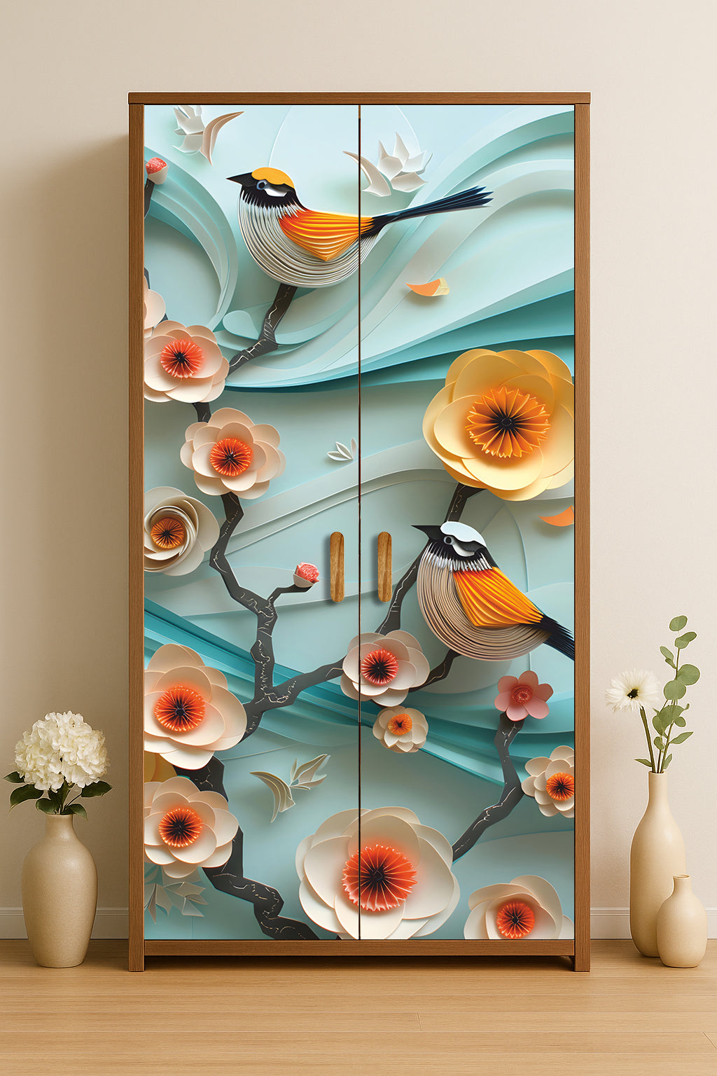 Shopper52 Decorative Wallpaper for Home and Office Almirah Stickers