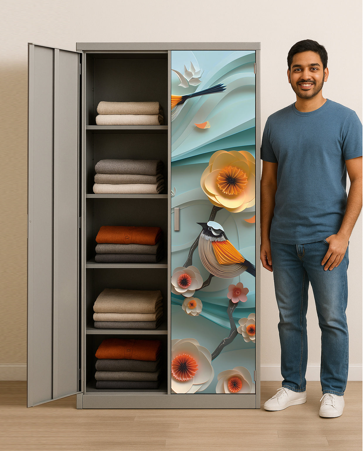 Shopper52 Decorative Wallpaper for Home and Office Almirah Stickers