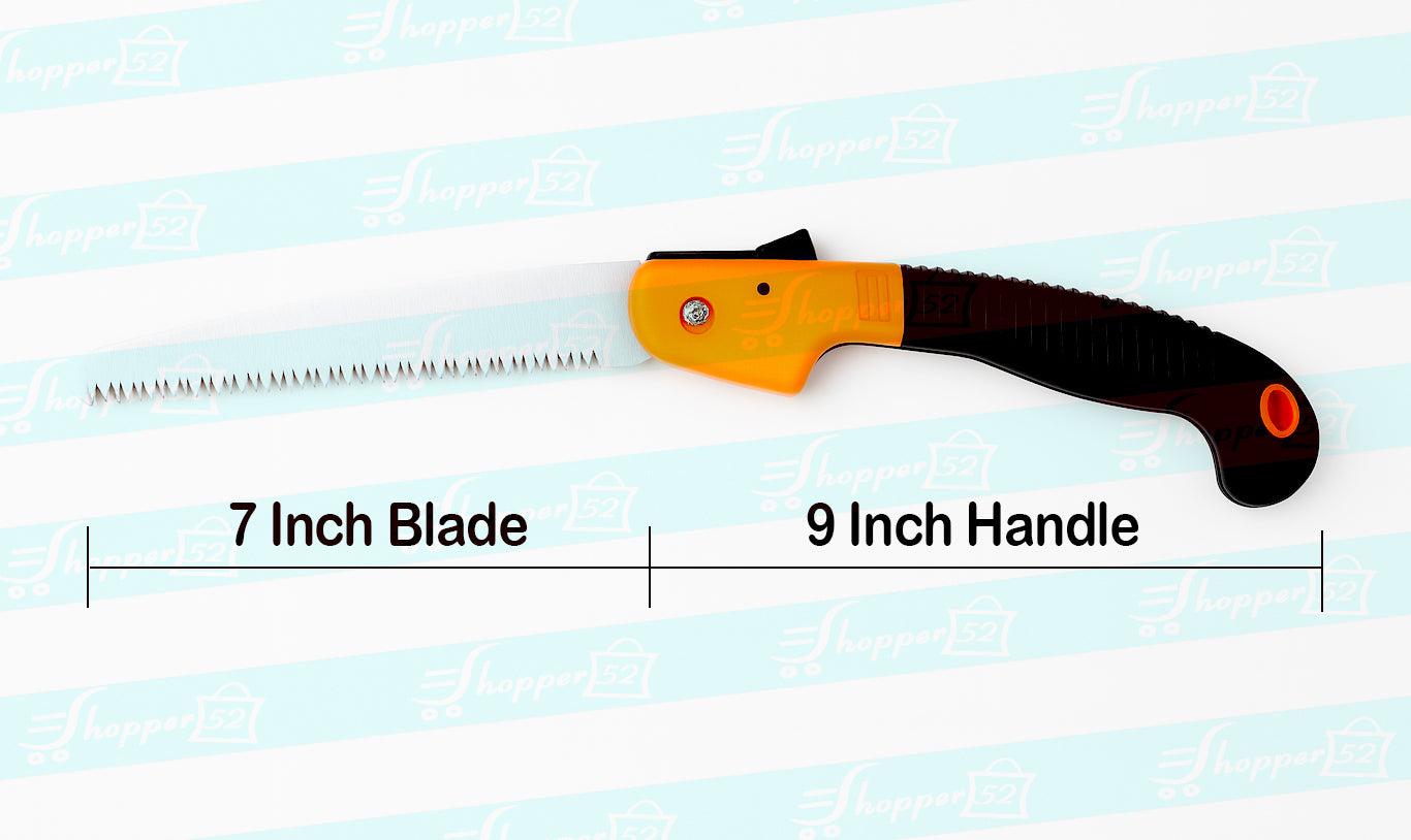 Shopper52 Garden Pruning Saw with Ergonomic Handle, Serrated Steel Blade (SAW-3)