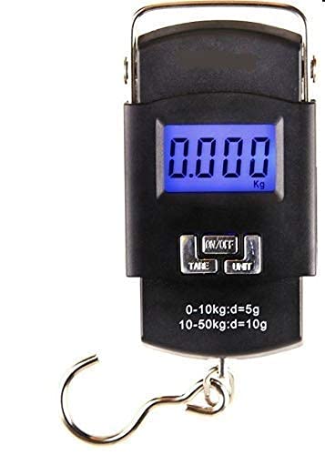 Portable Digital 50 Kg Weighing Scale with Metal Hook Electronic Portable Fishing Hook - 50KGSCALE