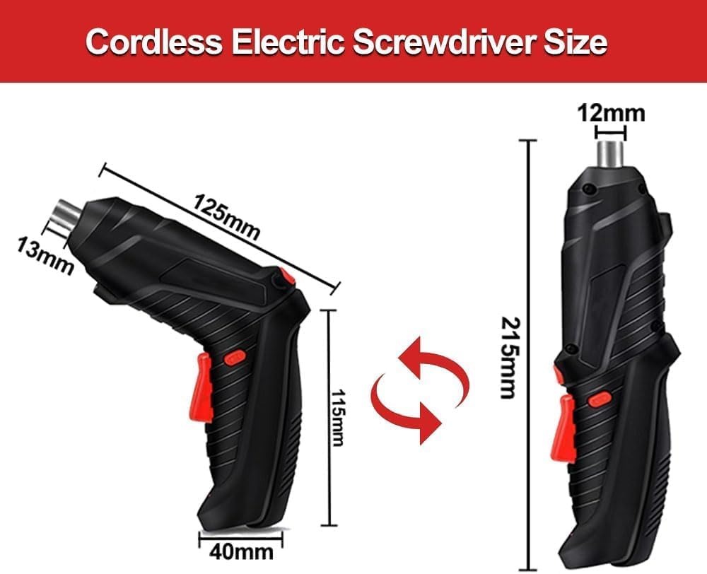 47-in-1 Electric Screwdriver Set | USB Rechargeable Cordless Drill Driver Kit