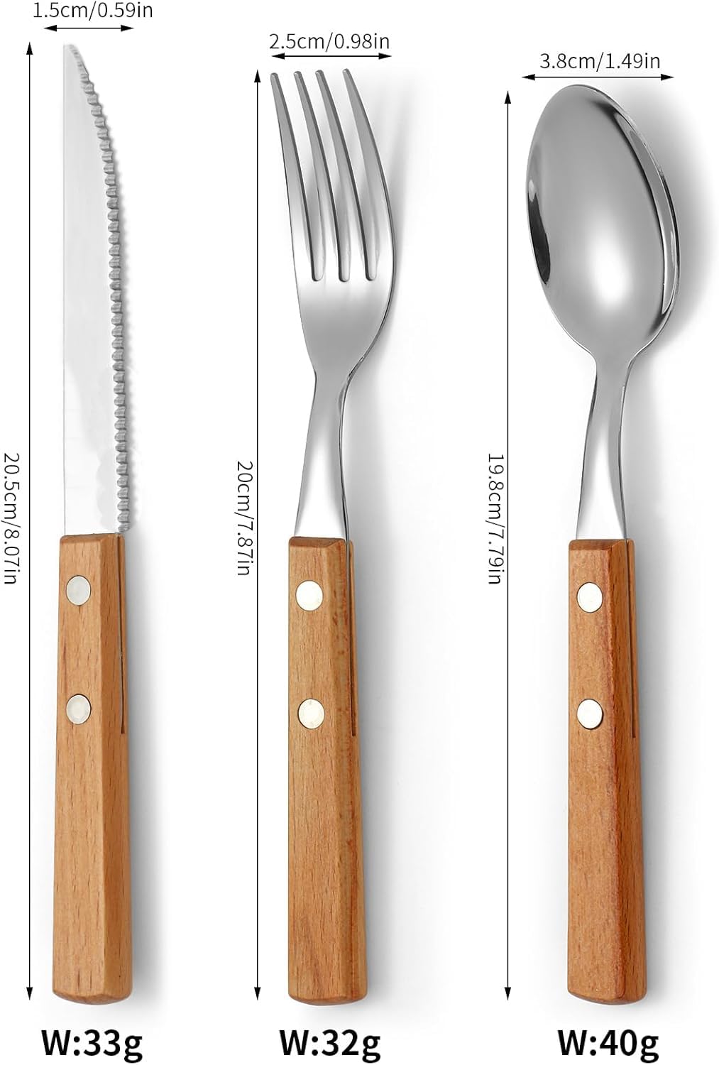 Dinner Cutlery Set Spoon Knife Fork Tableware Set for Home - KNF-SPN-FRK (1 pc Spoon Knife Fork)