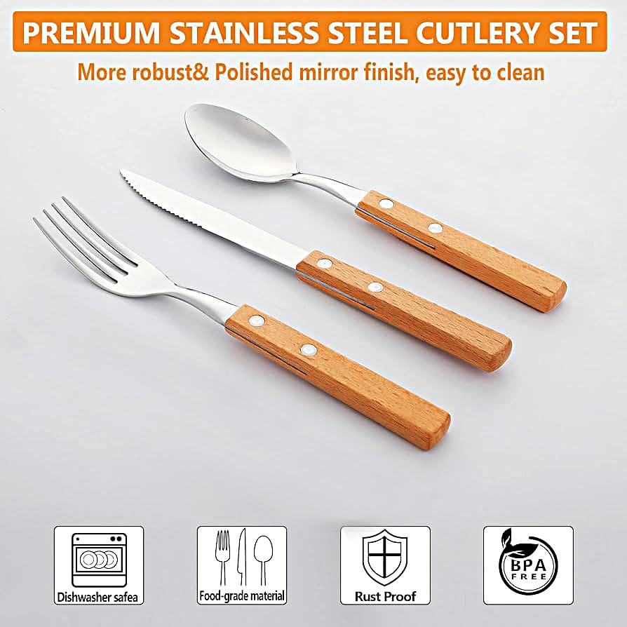 Dinner Cutlery Set Spoon Knife Fork Tableware Set for Home - KNF-SPN-FRK (1 pc Spoon Knife Fork)