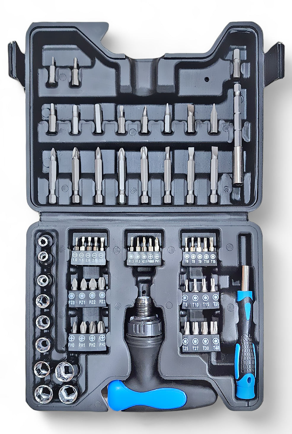 63 in 1 Pcs Tool Kit Screwdriver Set and Socket Set