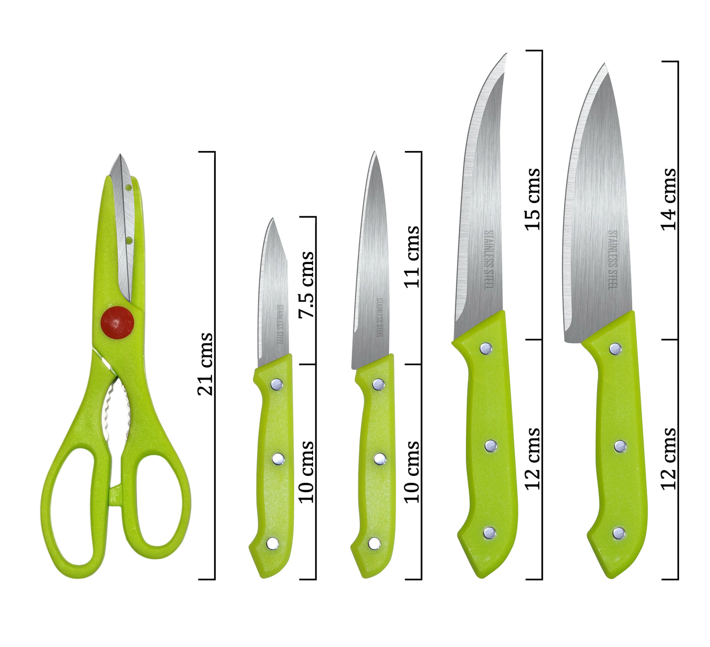 6 Piece Stainless Steel Kitchen Knife Set Knives Set - 6pcKNIFE