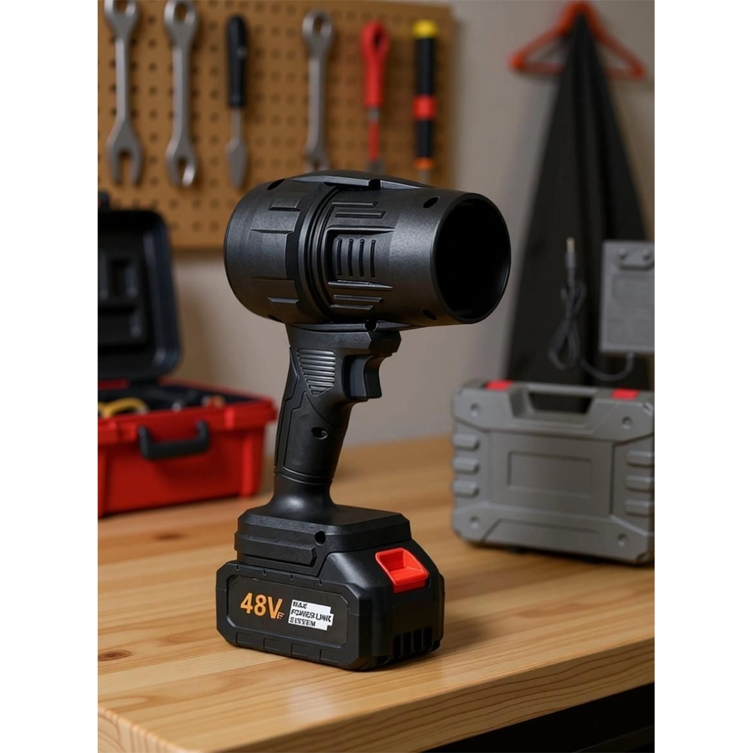 48V Cordless Handheld Turbo Jet Blower | High-Speed Air Duster & Leaf Blower | Rechargeable & Portable