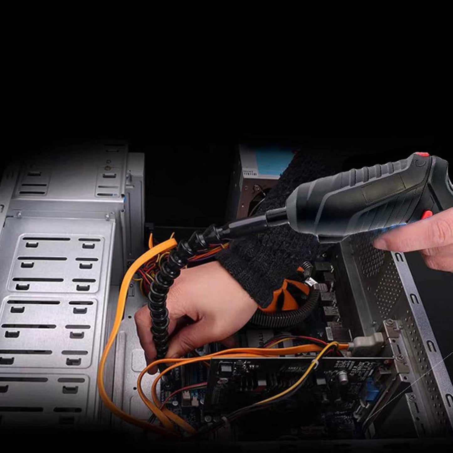 Electric Cordless Screwdriver Kit Set with USB Cable for Home Office DIY - CODE-SCREW-01