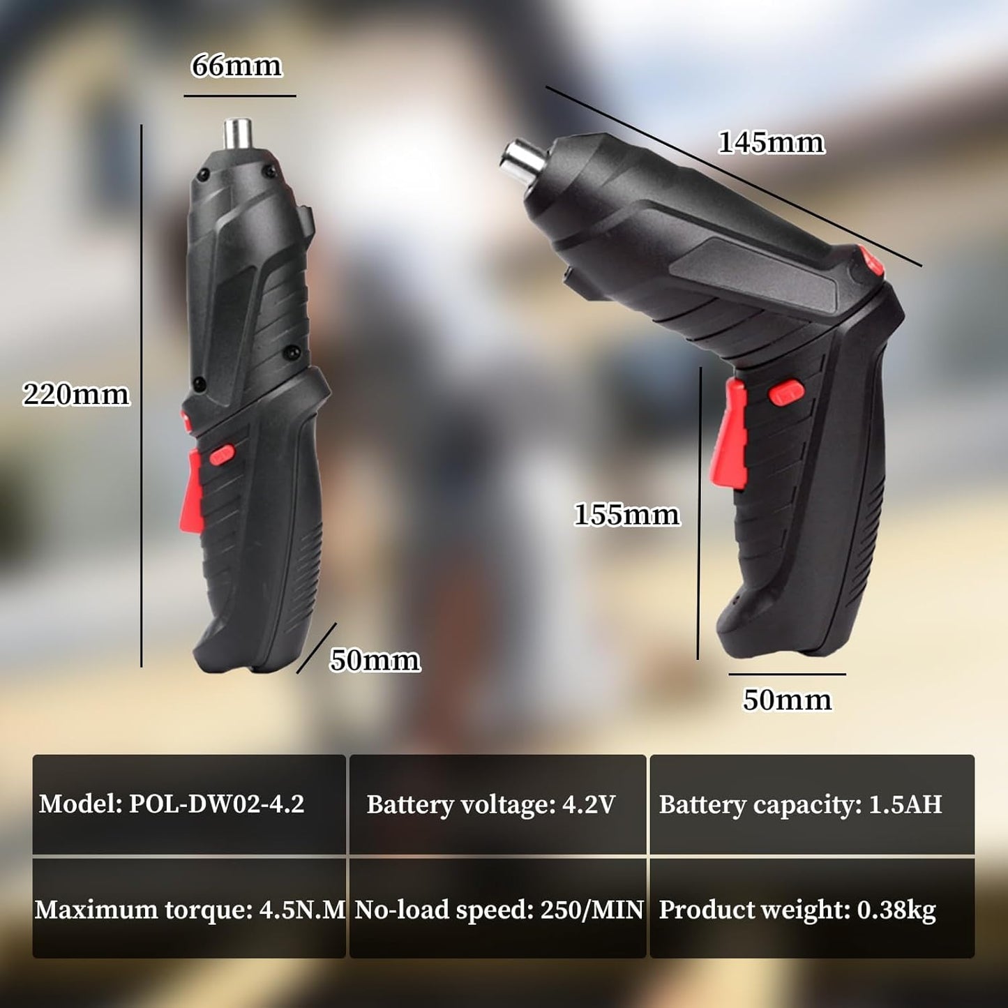 Electric Cordless Screwdriver Kit Set with USB Cable for Home Office DIY - CODE-SCREW-01