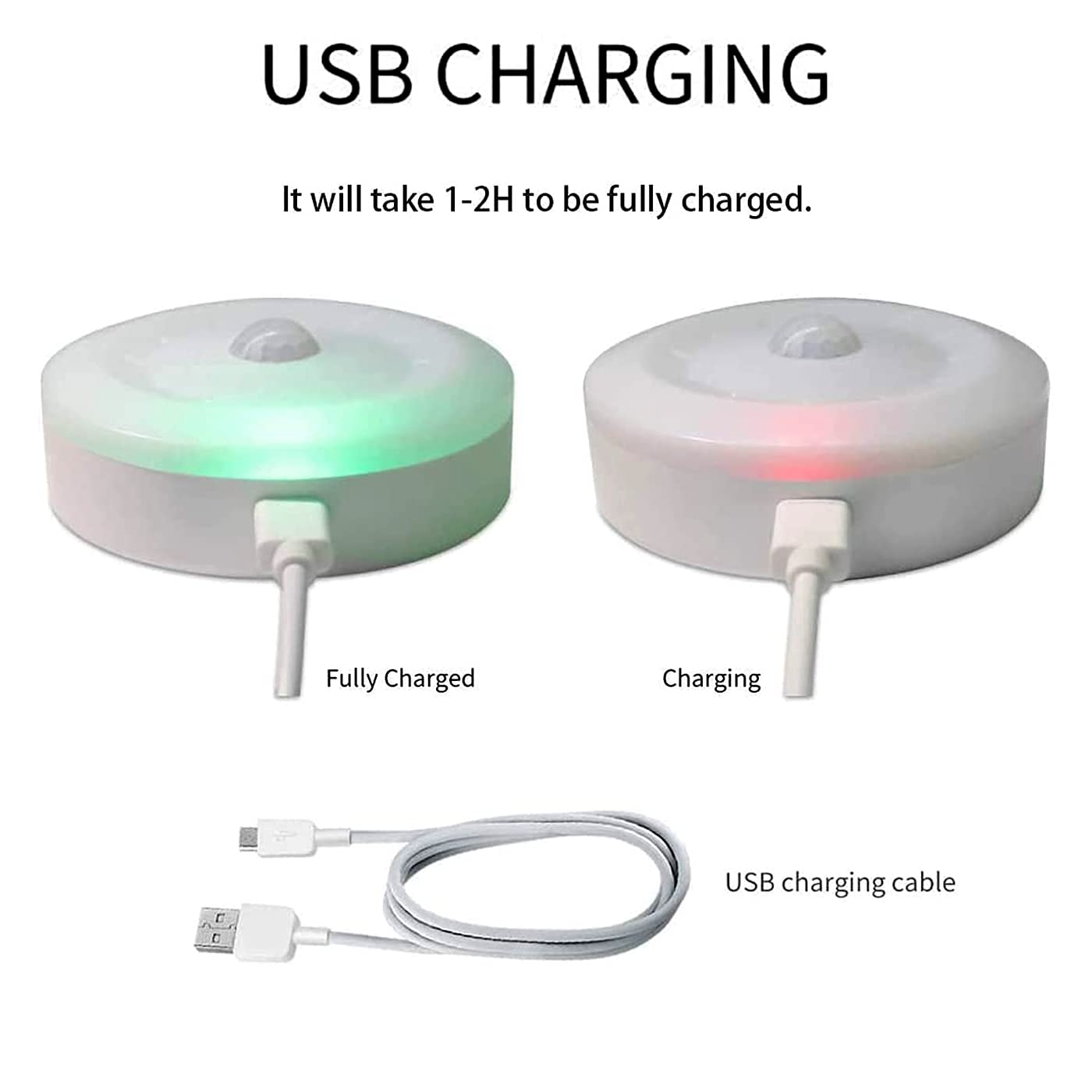 Led USB Rechargeable Lamp Motion Sensor Light Sensing Battery Powered Nightlight Wall Light - LEDLIGHT