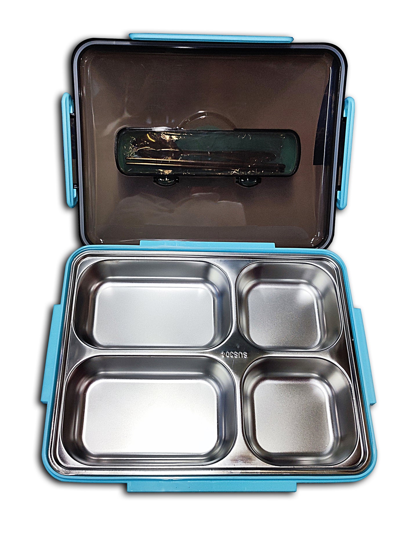 Shopper52 Stainless Steel Lunch Box for Kids and Adults with 4 Compartments - LUNCH-2302-A