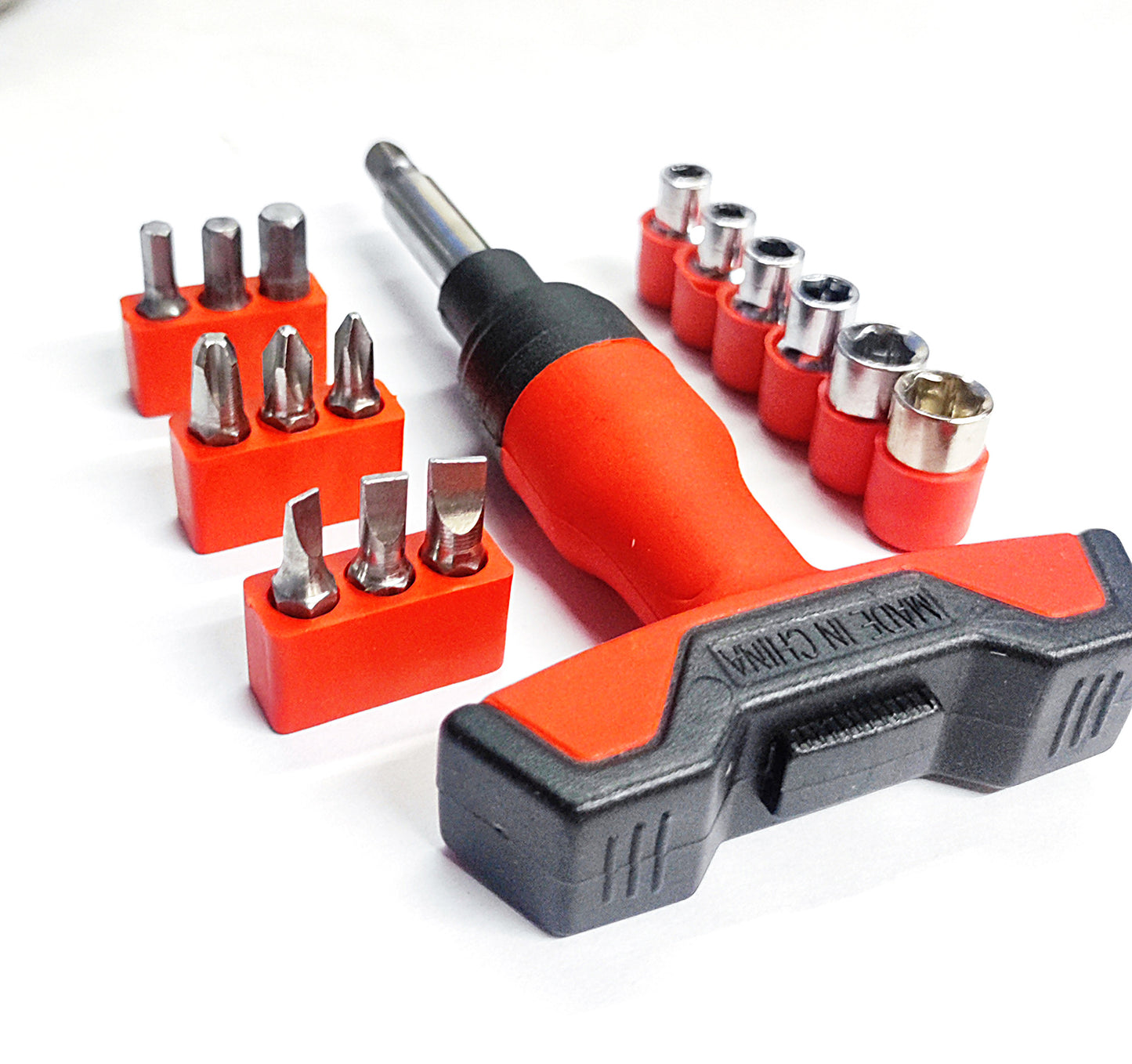 Shopper52 10mm Powerful Electric Drill Machine with 9Pcs Drill Bit Set and Home Toolkit - DRL9PCBTK222