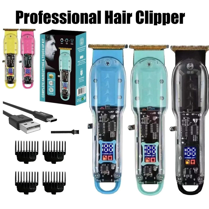 Transparent Micro-Shaver & Trimmer for Men with USB Charging Cable Runtime 180 Mintues - TRIM-DIGI