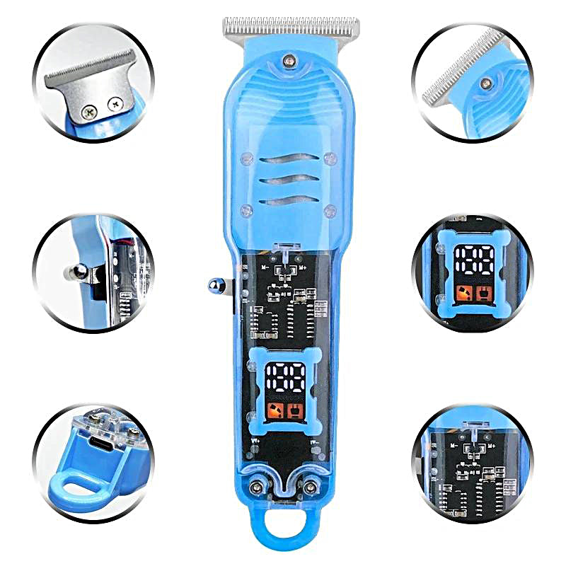 Transparent Micro-Shaver & Trimmer for Men with USB Charging Cable Runtime 180 Mintues - TRIM-DIGI
