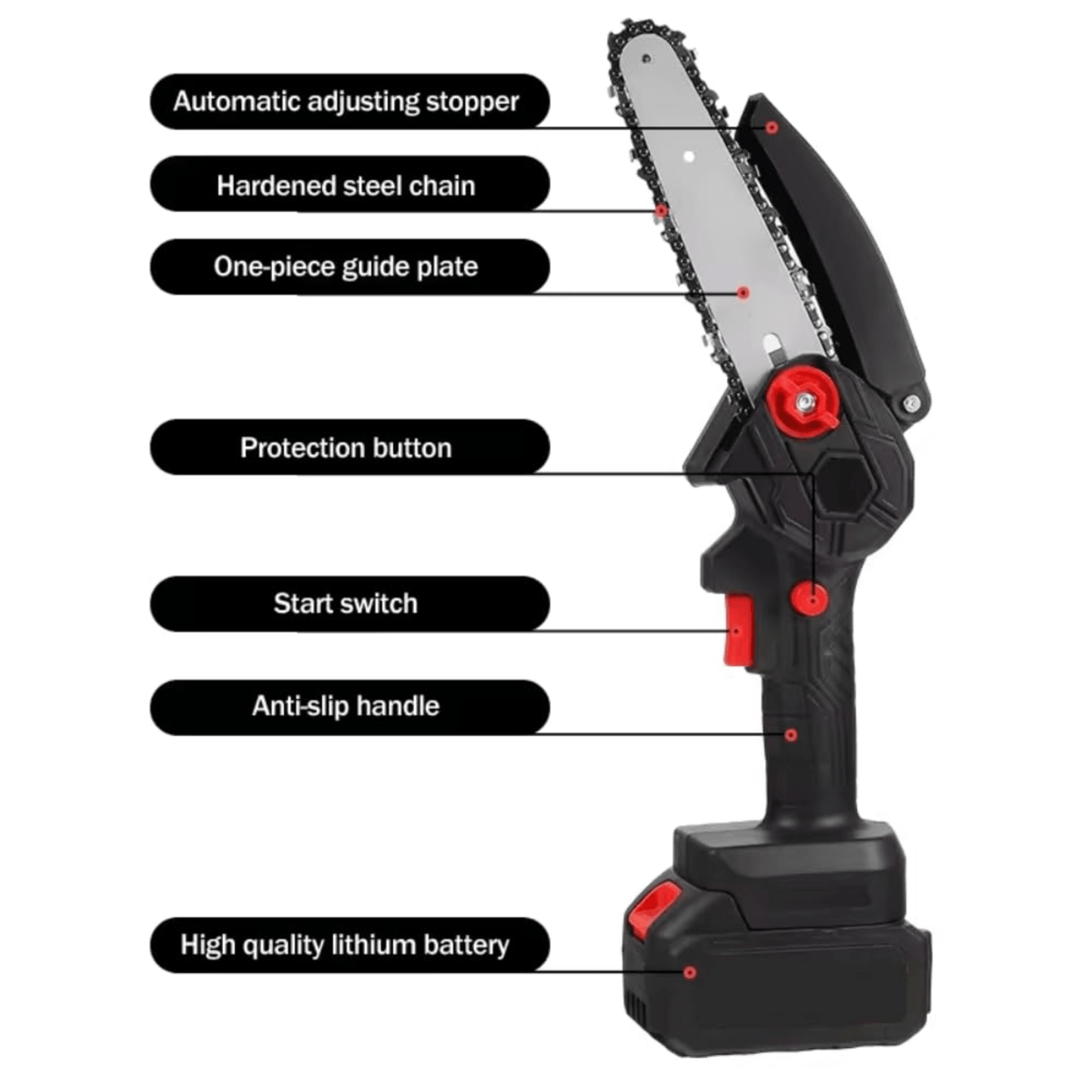 6 Inch Battery Powered Heavy Duty Chainsaw