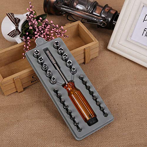 Heavy Duty Multipurpose Steel Alloy 28 Pieces Screwdriver Bit Set Combination Socket Set - 28PCTK