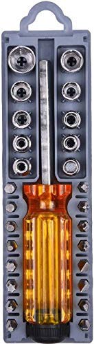 Heavy Duty Multipurpose Steel Alloy 28 Pieces Screwdriver Bit Set Combination Socket Set - 28PCTK
