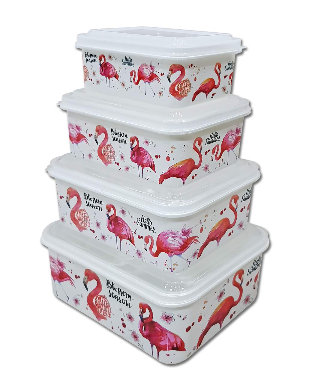 Plastic Lunch Box Tiffin Dabba Multi Purpose Containers for Home Office Use - 4PCRCLUNCH-ANM