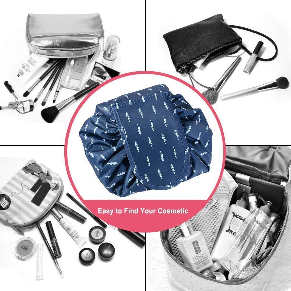 Shopper52 Portable Drawstring Makeup Bag Large Capacity Lazy Cosmetic Organizer Pouch Magic Travel Toiletry Bags For Womens Ladies Bag Travel Bag - TRPOTLIBAG-PK