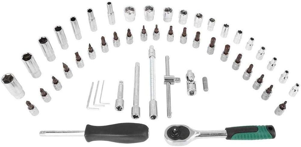 Hand Toolkit Premium Socket Hex Wrench Tool Set 1/4 Drive Socket Set - 53 pcs – 53PCTK
