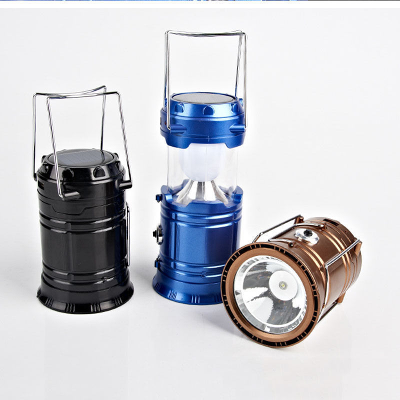 Solar Rechargeable 6LED Camping Lantern Light Solar Lamp Torch G-85 - 6LEDG85