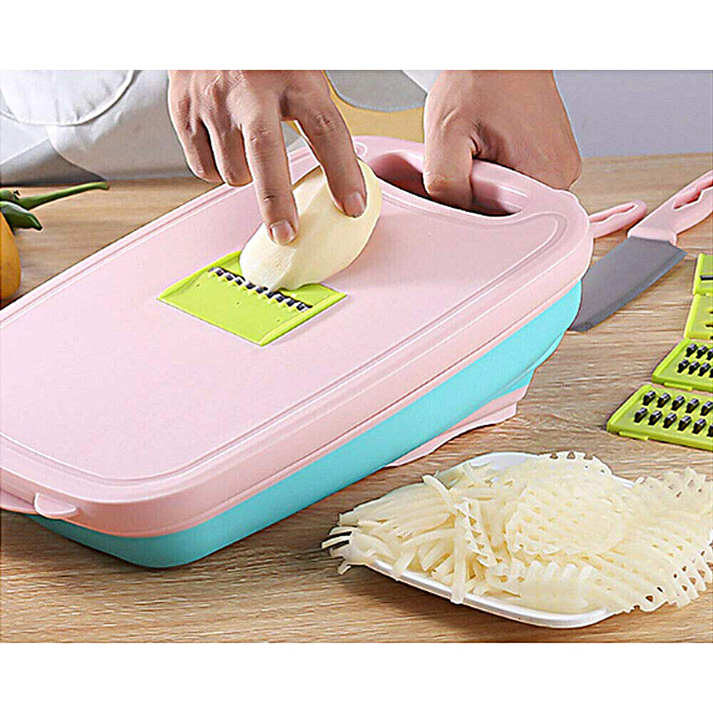 9in1 Multifunctional Chopper Cutting Boards Slicer Grater Peeler Durable Rice Collapsible Strainer - 9in1CHOP