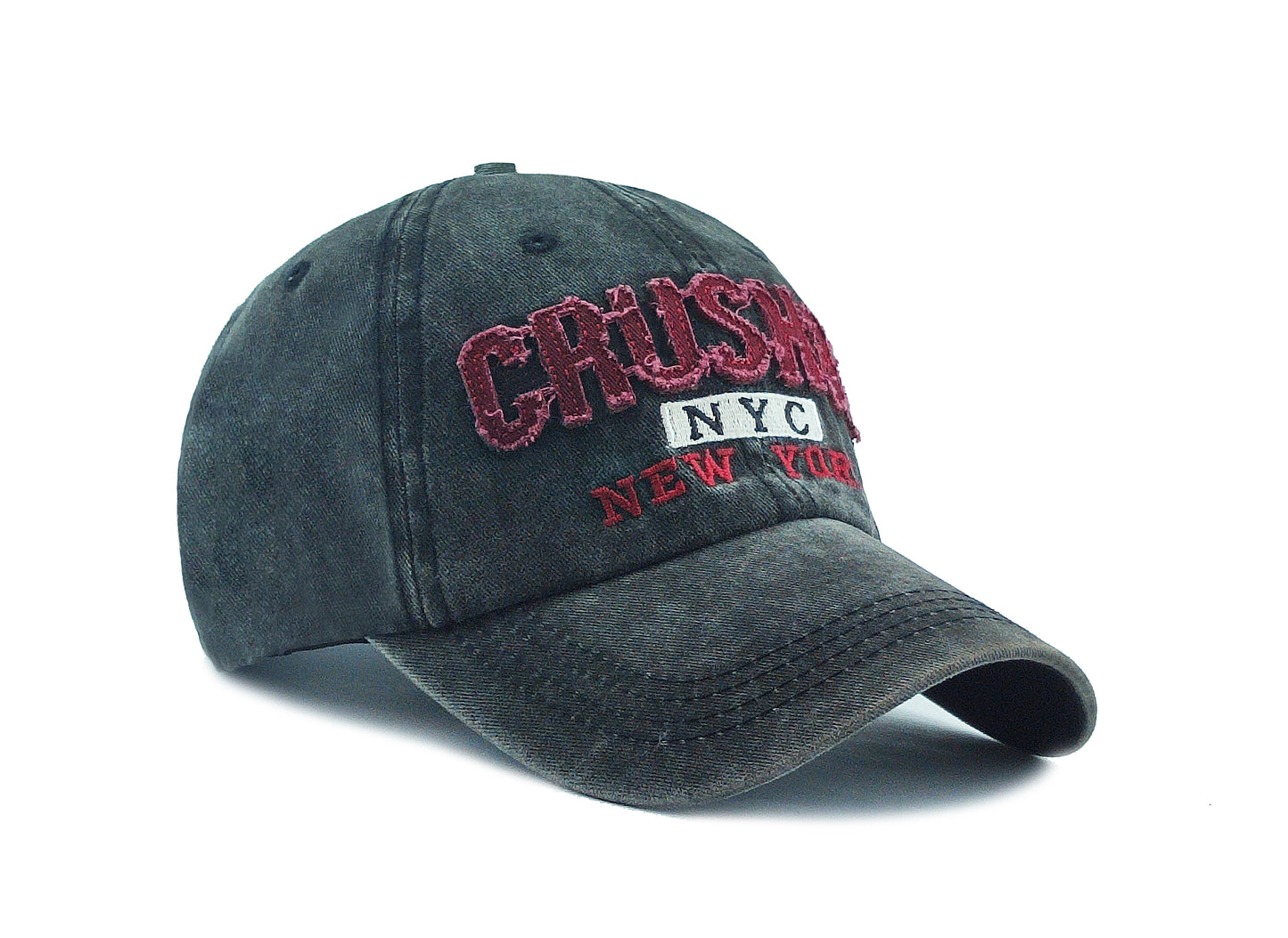 Men Boys Stylish Baseball Denim Jeans Cap Boys Caps - CAP-CRUSH-BK