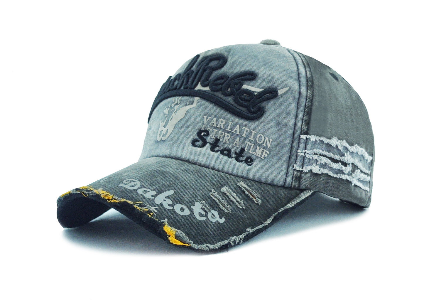 Men Boys Stylish Baseball Denim Jeans Cap Boys Caps - CAP-REBEL-BK