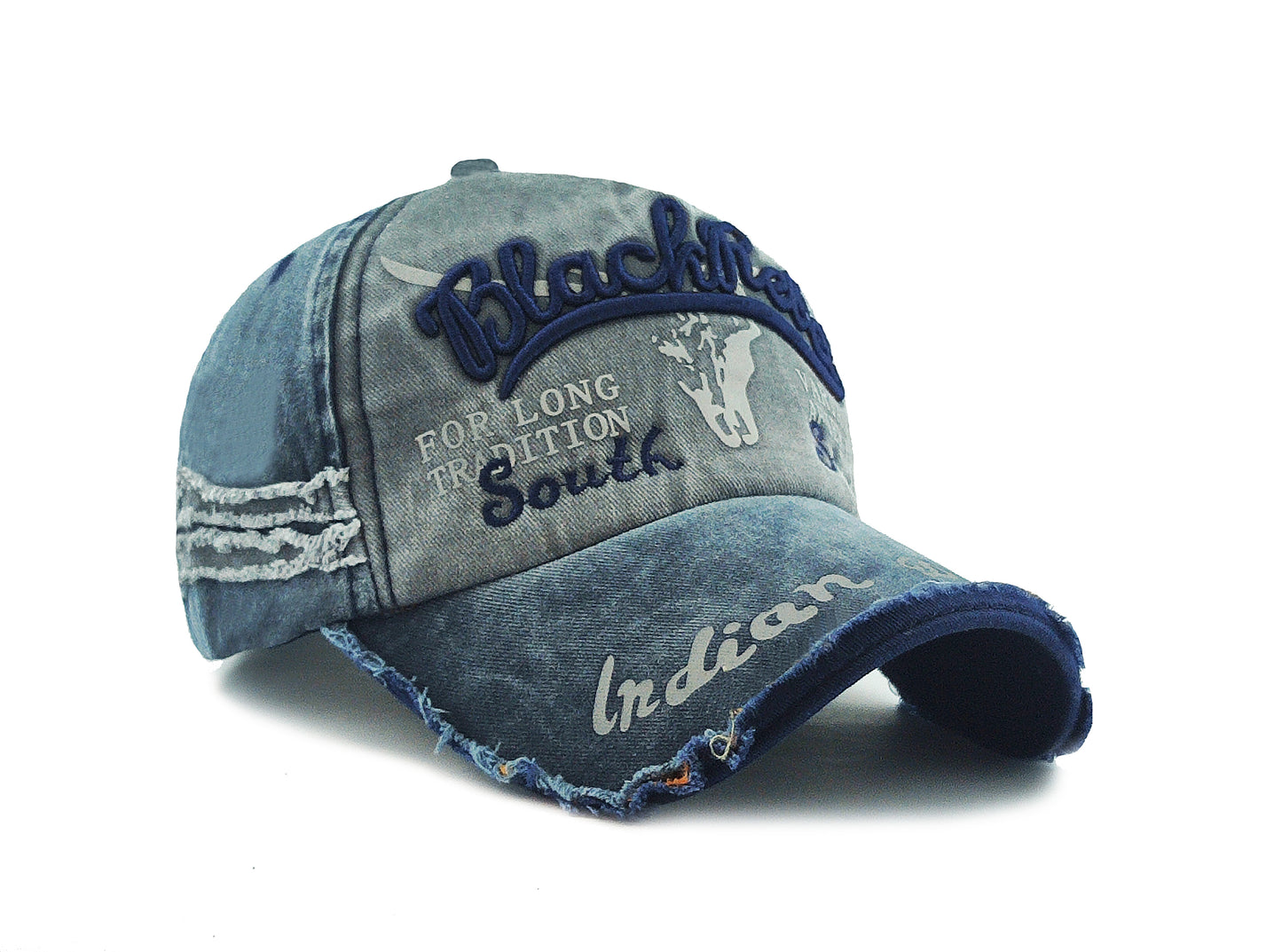 Men Boys Stylish Baseball Denim Jeans Cap Boys Caps - CAP-REBEL-BU