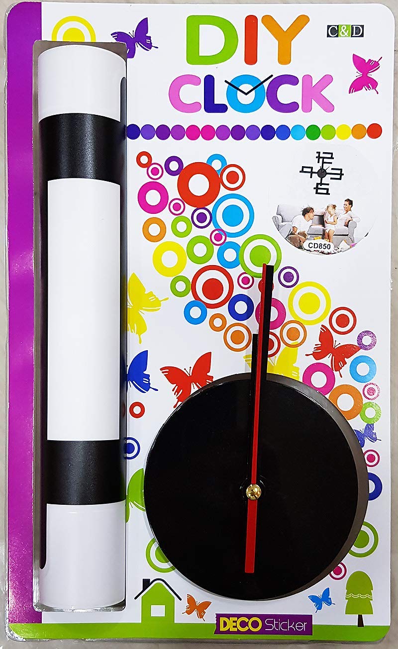 DIY Wall Clock 3D Sticker Home Office Decor 3D Wall Clock (Covering Area:50 * 45cm) - DIYCD808