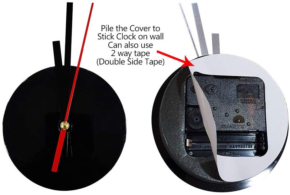 DIY Wall Clock 3D Sticker Home Office Decor 3D Wall Clock (Covering Area:50 * 45cm) - DIYCD808