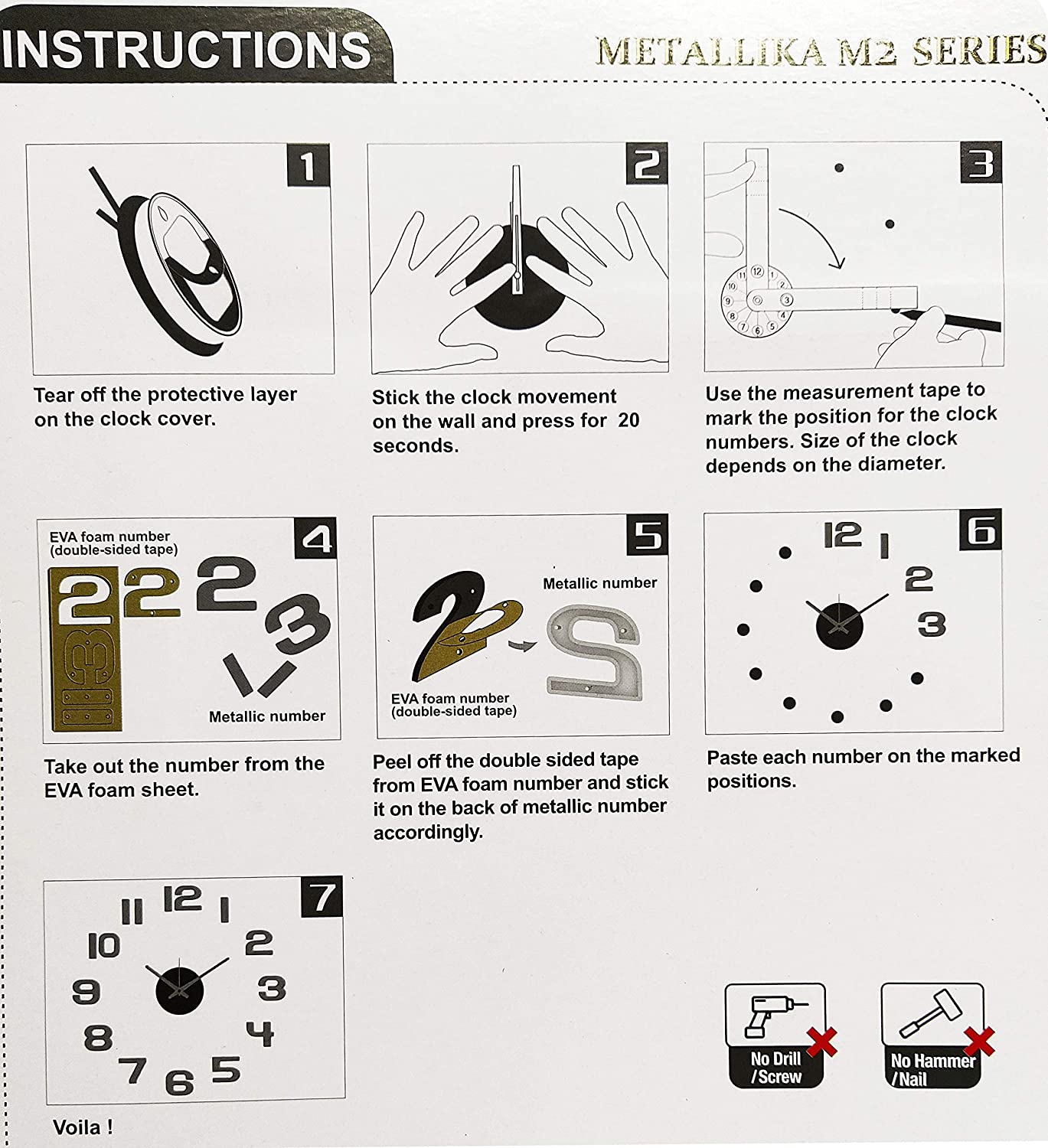 DIY Wall Clock 3D Sticker Home Office Decor Wall Clock ( Covering Area: 35 x 35 cm ) - DIYM05GIG