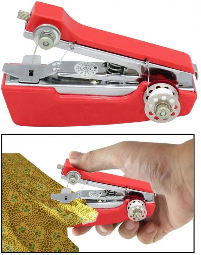 Portable Mini Lightweight Cordless Hand-Operated Manual Stapler Size Tailoring Sewing Stitch Machine - HLDMCH