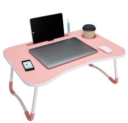 Foldable Portable Adjustable Multifunction Laptop Study Lapdesk Table - HQMPTCUP-PK