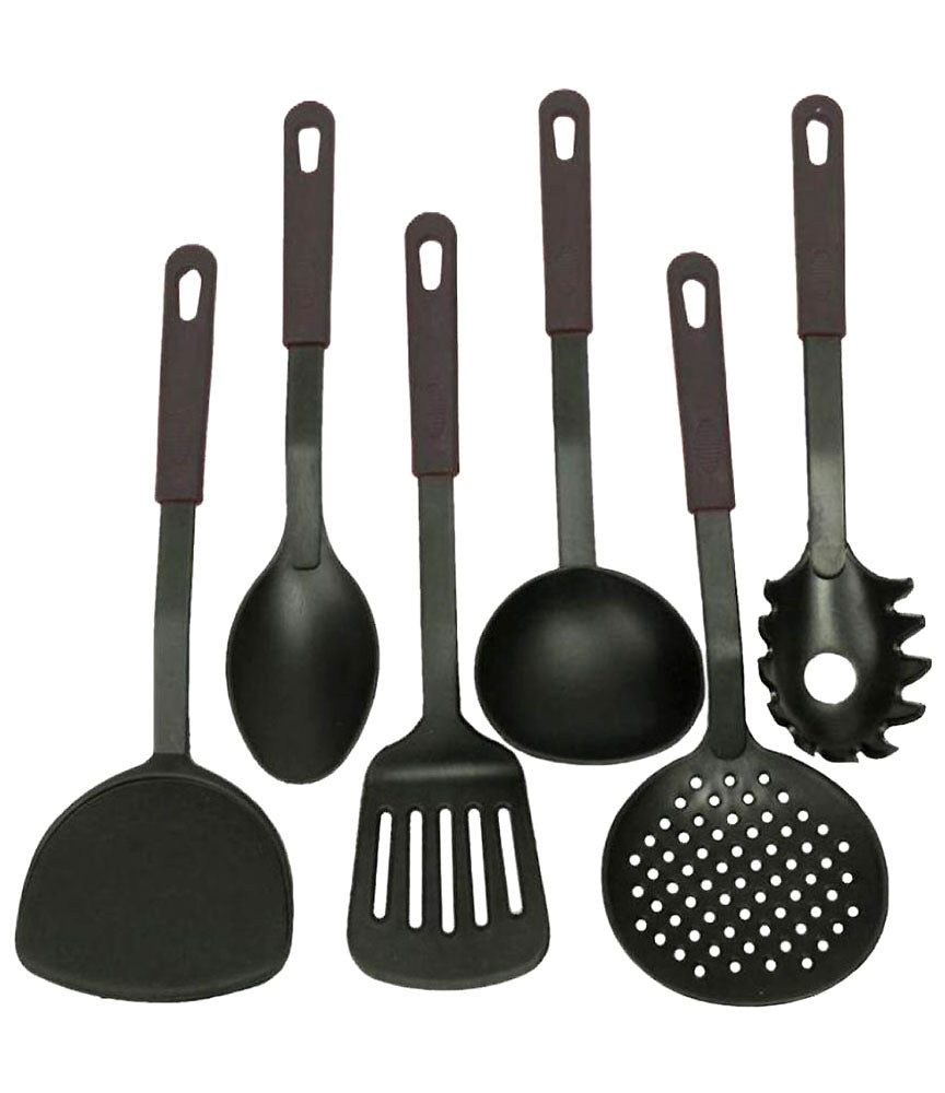Plastic Polypropylene Kitchen Tools Silicone Spatula, Mixing and Slotted Spoon - KITCHENTOOL