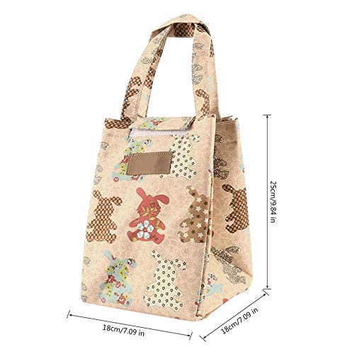 Portable Cooler Bag FOLD-Over Insulated Lunch Bag with Handle and Travel Tote Bag Office Lunch Bag - LUNCHBAGMX-BG