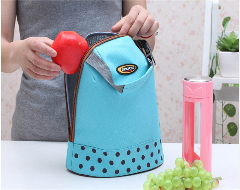 Portable Canvas Thermal Insulated Lunch Box Lunch Tote Bag Small Lunch Bag - LUNCHBAGSPORT-BU