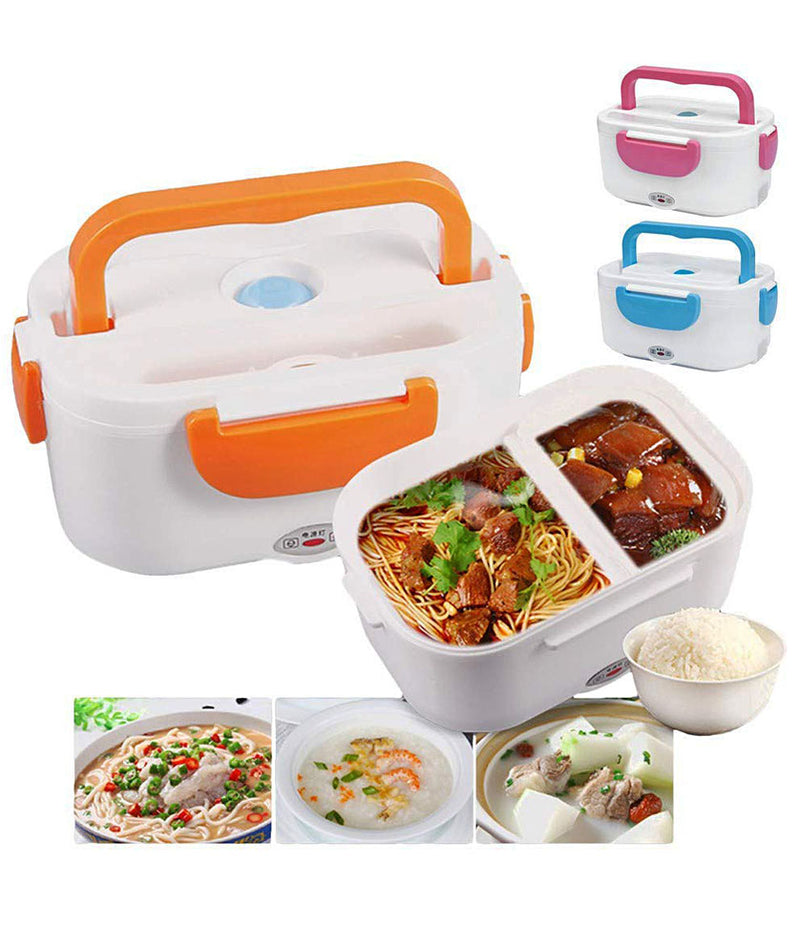 Plastic Multi-Function Electric 40W Heated Portable Food Warmer | Electric Lunch Box | Tiffin Box | Lunch Dabba, 1.5L - LUNBXB