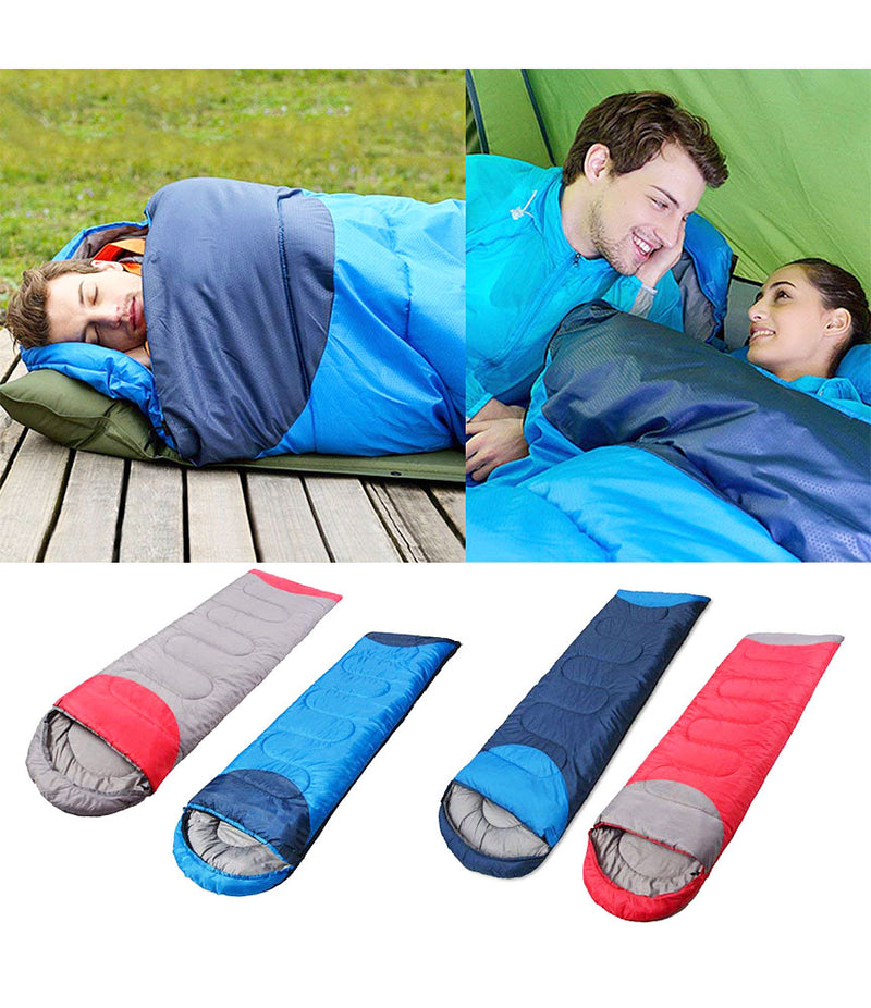 Fabric-Polyester Waterproof Outdoor Hiking Travel Single Thick Carry Bed Camping Bag (Multicolour) - SLEEPINGBAG
