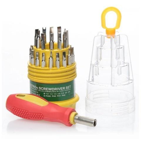 31 Pieces Jackly Screwdriver Socket Set and Combination Tool Wrench Magnetic Tool Kit - TLRDJK