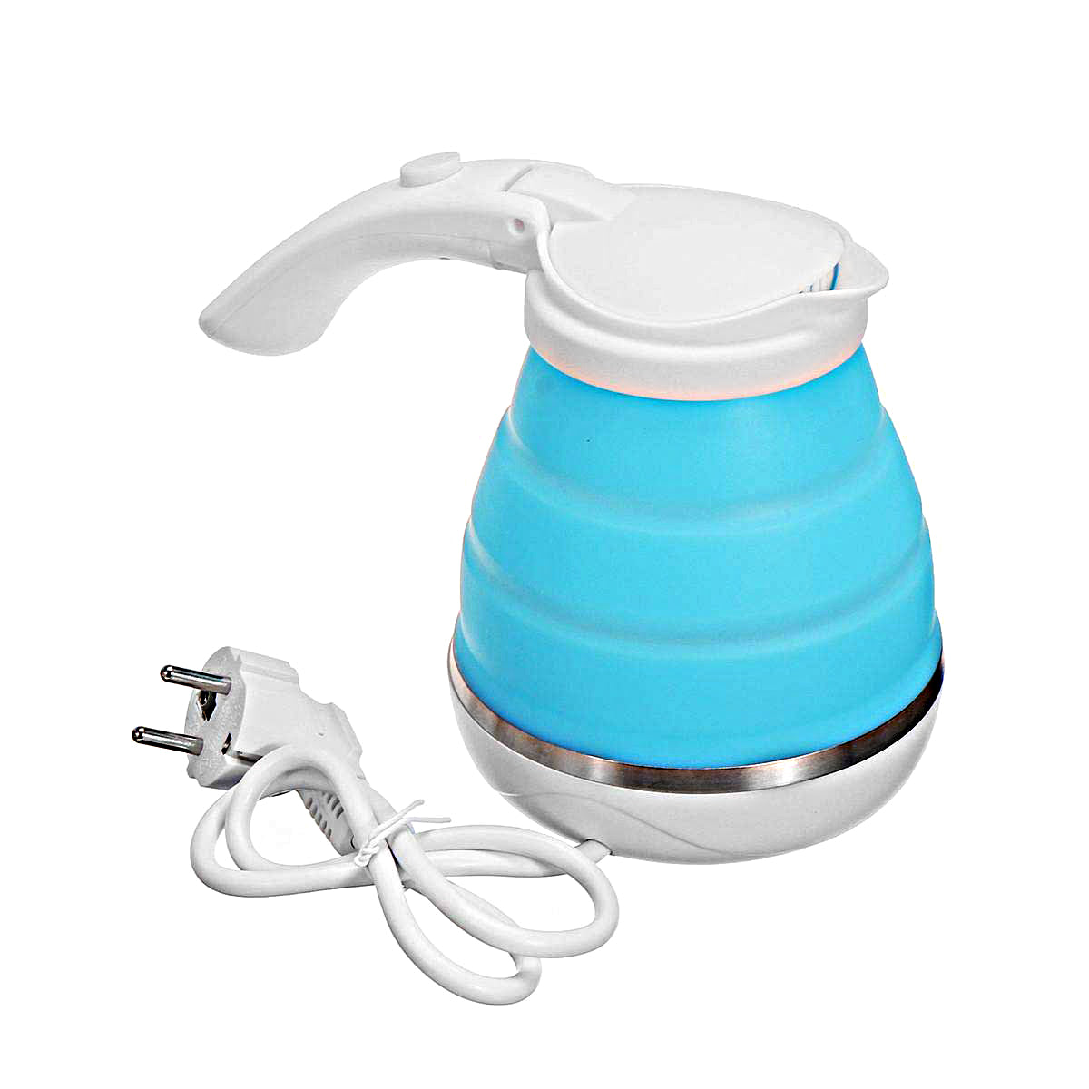 Travel Foldable Electric Kettle 750 ml Portable Electric Kettle with Boil Dry Protection, Food Grade Silicone and Dual Voltage - TRVKTTLE2L