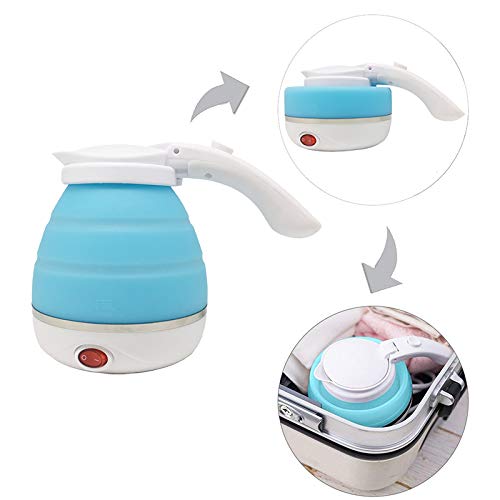 Travel Foldable Electric Kettle 750 ml Portable Electric Kettle with Boil Dry Protection, Food Grade Silicone and Dual Voltage - TRVKTTLE2L