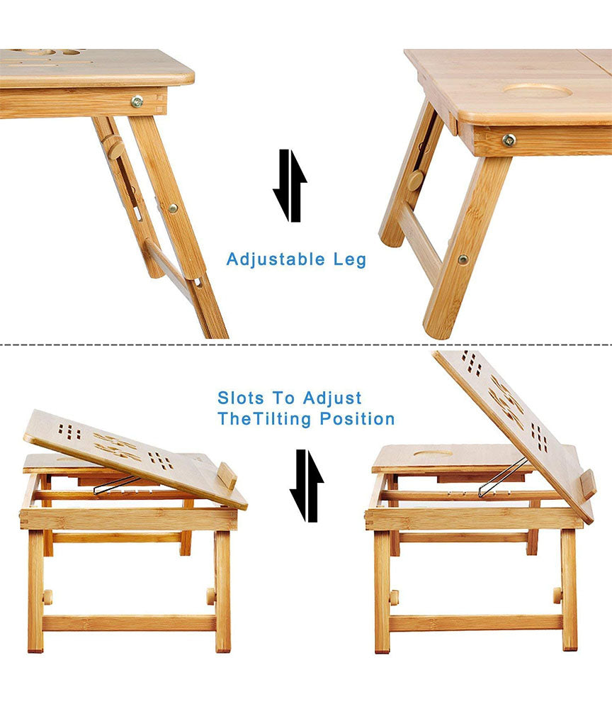 Laptop Table Stand Wooden Multipurpose Table Study and Reading WODTB2