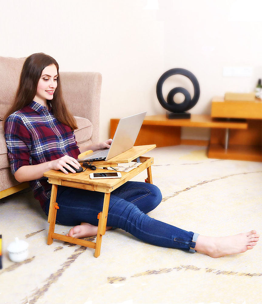 Laptop Table Stand Wooden Multipurpose Table Study and Reading WODTB2