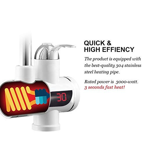 Instant Water Heater Electric Faucet Kitchen/Bathroom Hot Water Heating Tap Thankless -Water-Heater - WTRHTRTAP