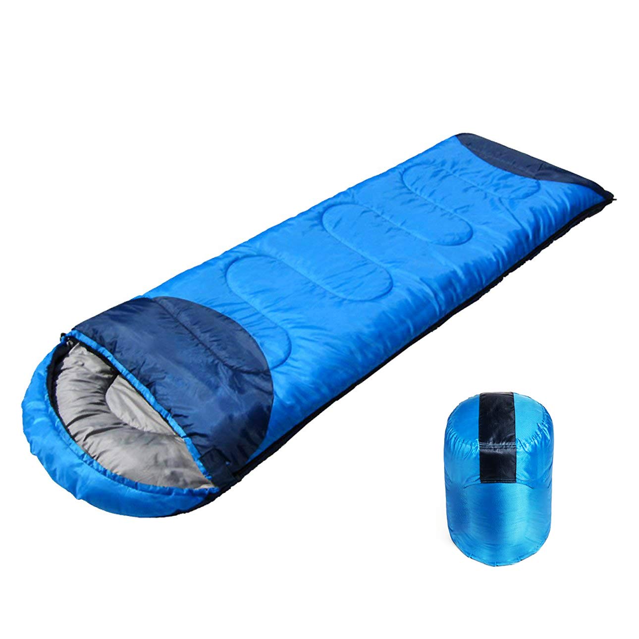 Polyester/Fabric Camping Portable/Foldable 8 Person with Camping Bag, Sleeping Bag and Car LED Torch (Multicolour) - 8TENTSLEEPINGCRTORH
