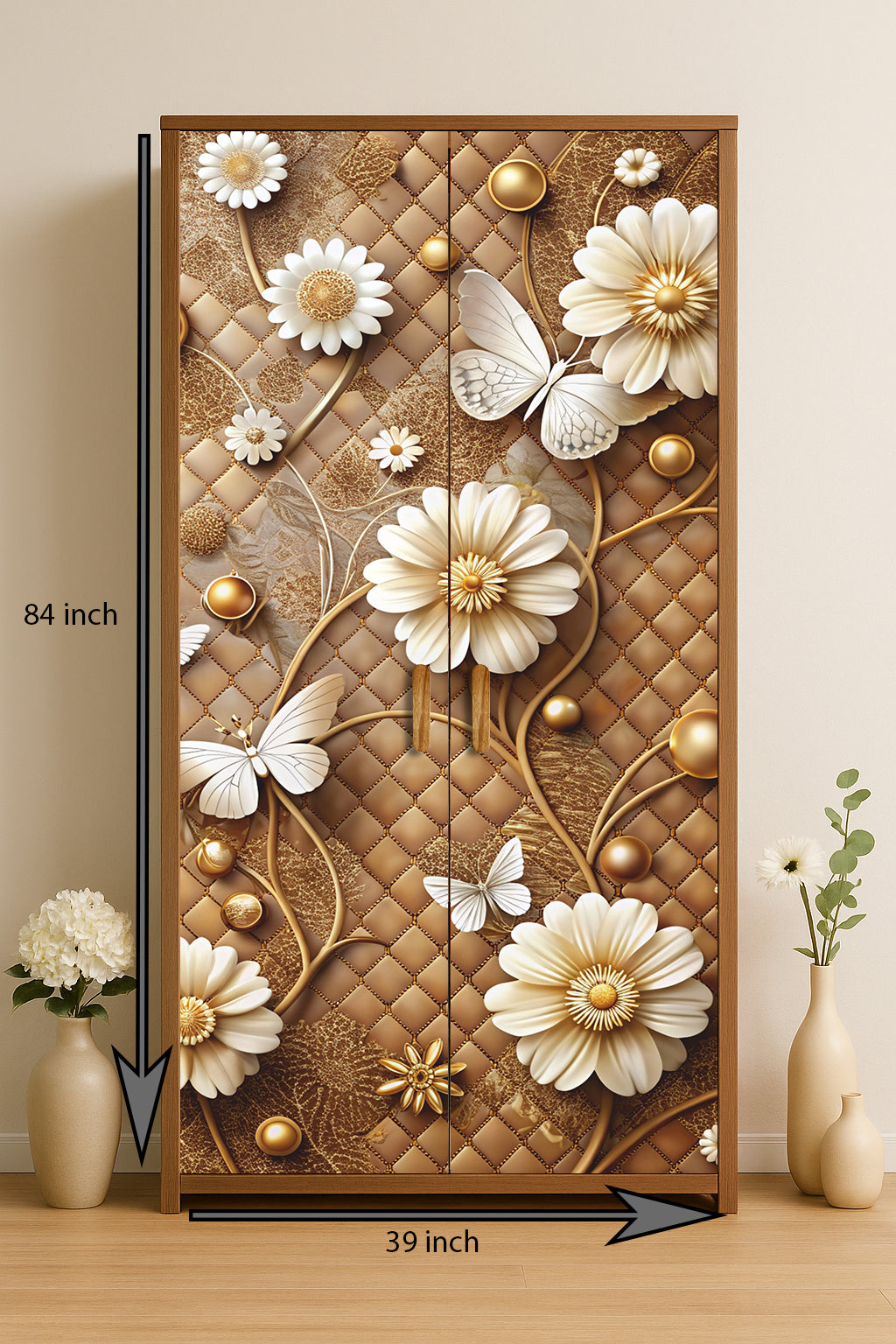 Shopper52 Decorative Wallpaper for Home and Office Almirah Stickers