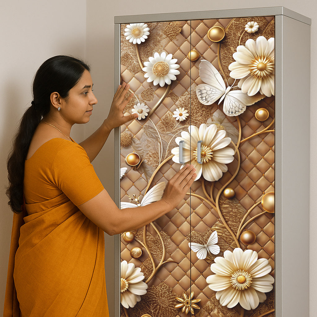 Shopper52 Decorative Wallpaper for Home and Office Almirah Stickers