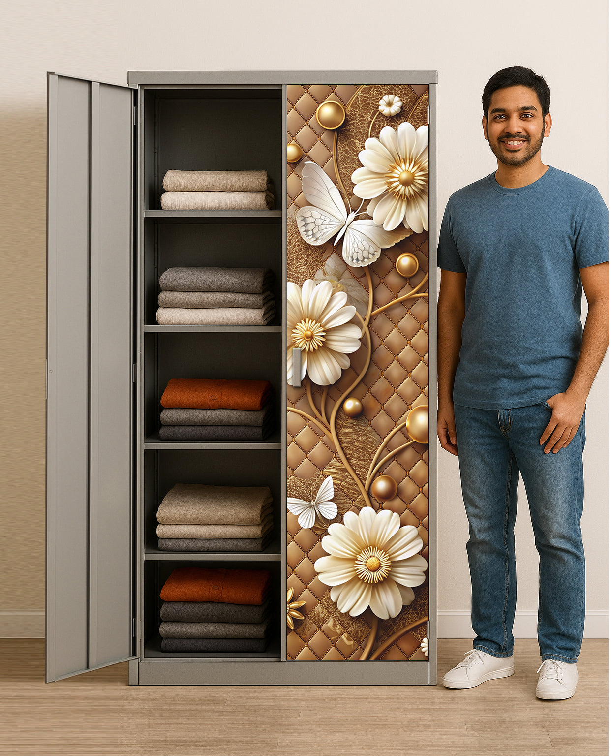 Shopper52 Decorative Wallpaper for Home and Office Almirah Stickers